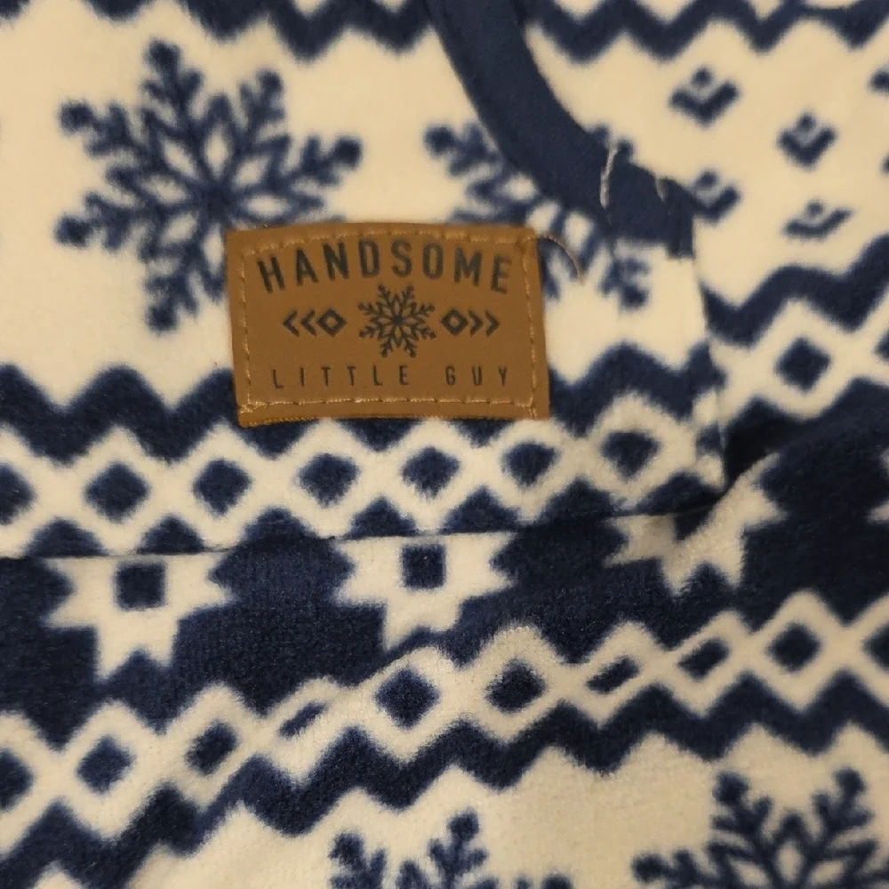 Carter's Navy and White Snowflake Footie